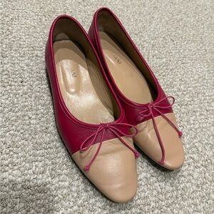 Elegant Pink and Cream Women's Flats